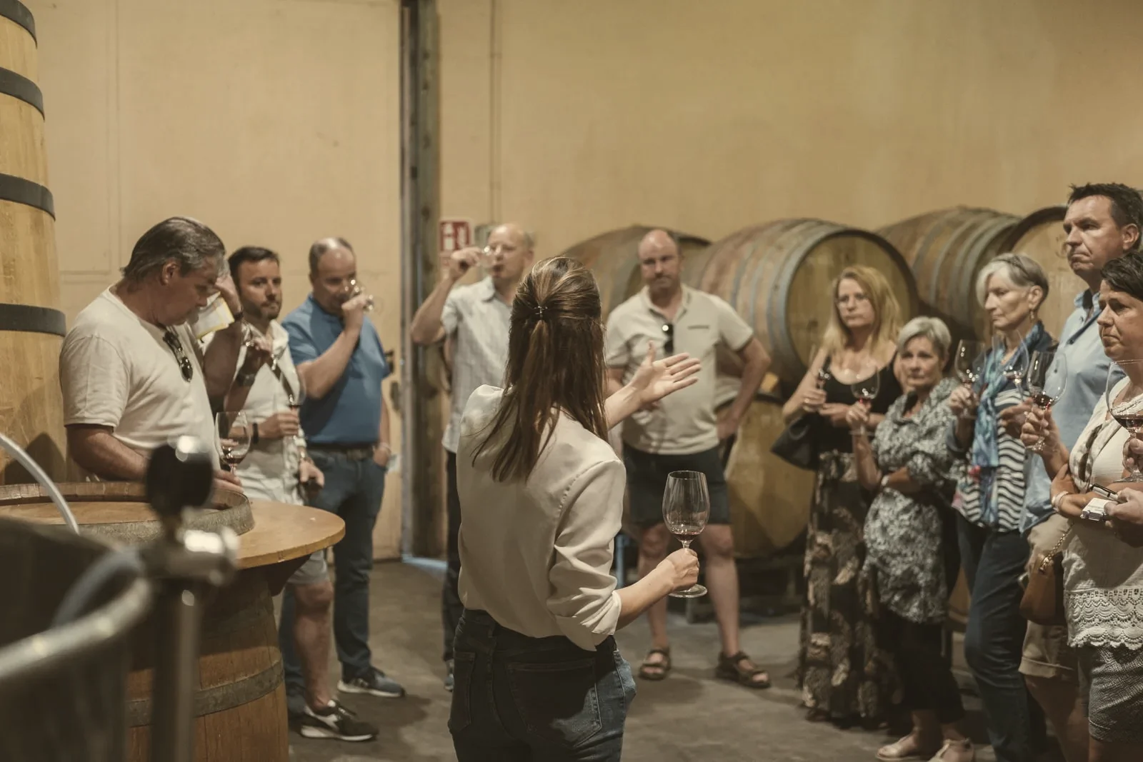 A tasting in the cellar